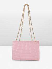 DressBerry Textured Structured Shoulder Bag With Quilted
