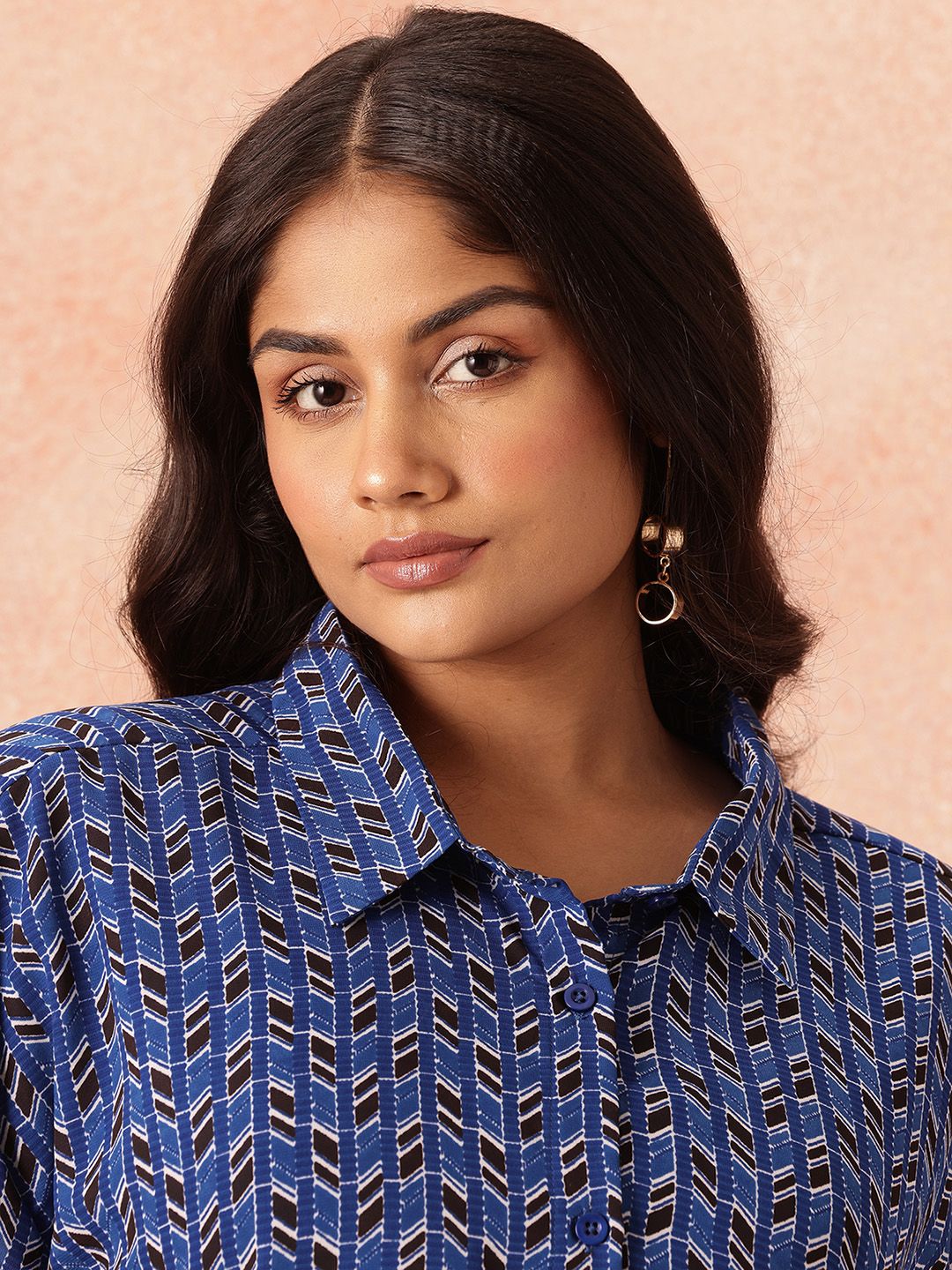 all about you Plus Size Printed Casual Shirt