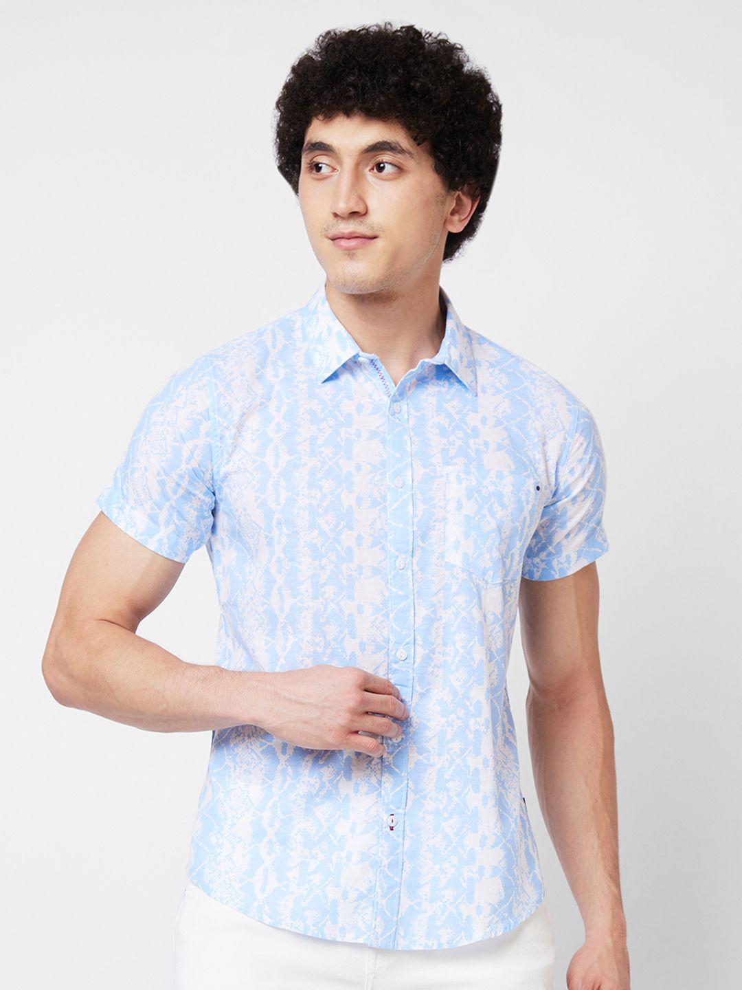 SPYKAR Floral Printed Cotton Shirt
