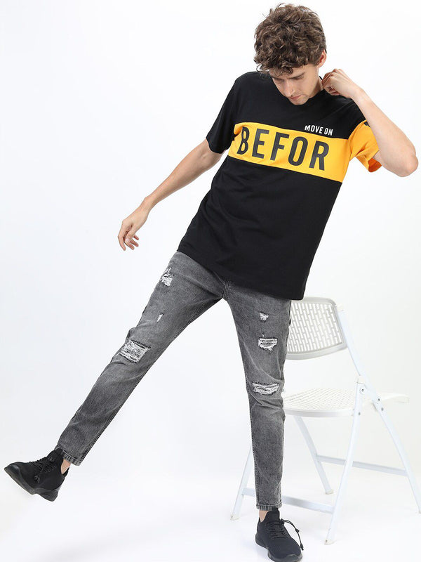 LOCOMOTIVE Men Grey Tapered Fit Mildly Distressed Stretchable Jeans