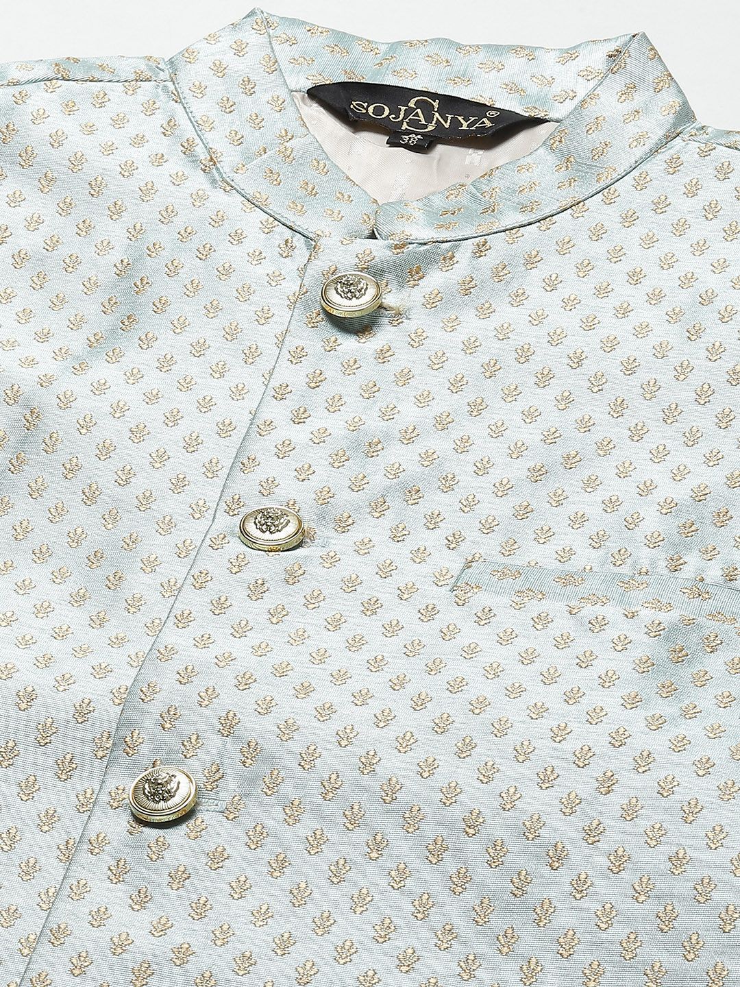 SOJANYA Men Teal Kurta with Churidar
