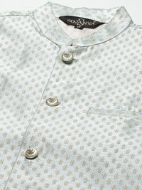 SOJANYA Men Teal Kurta with Churidar