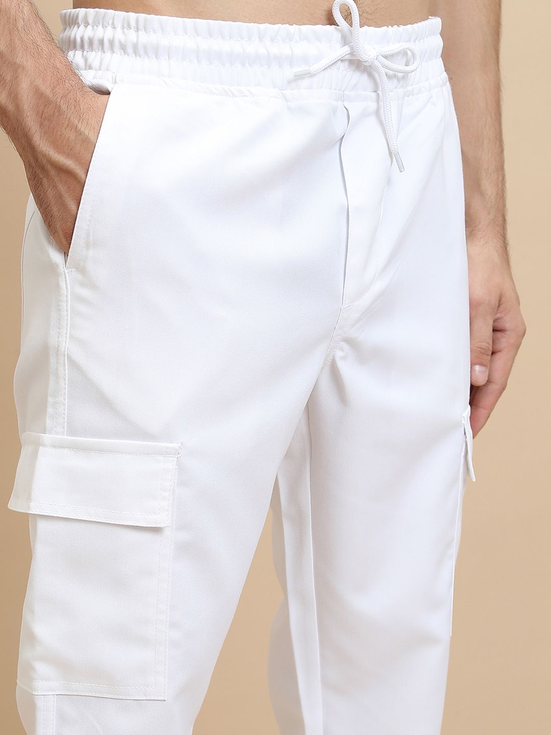 HIGHLANDER Men Mid-Rise Cargo Jogger Style Trousers