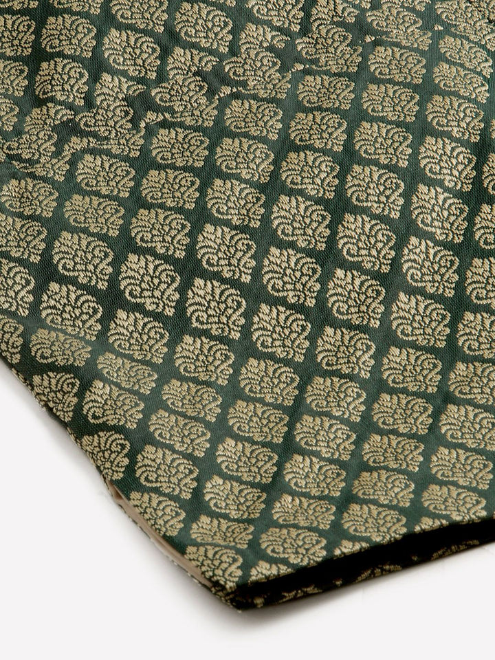 SOJANYA Kurta Motif Etnik Oren Lelaki dengan Jaket Churidar & Nehru