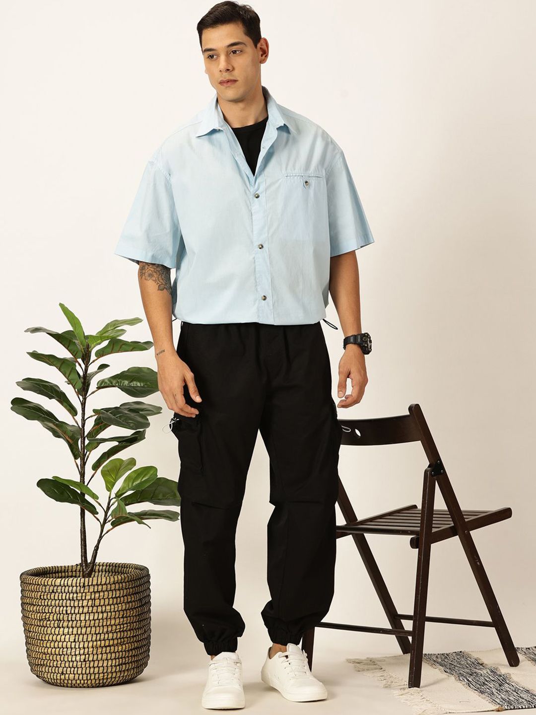 Thomas Scott Men Premium Opaque Cotton Casual Shirt