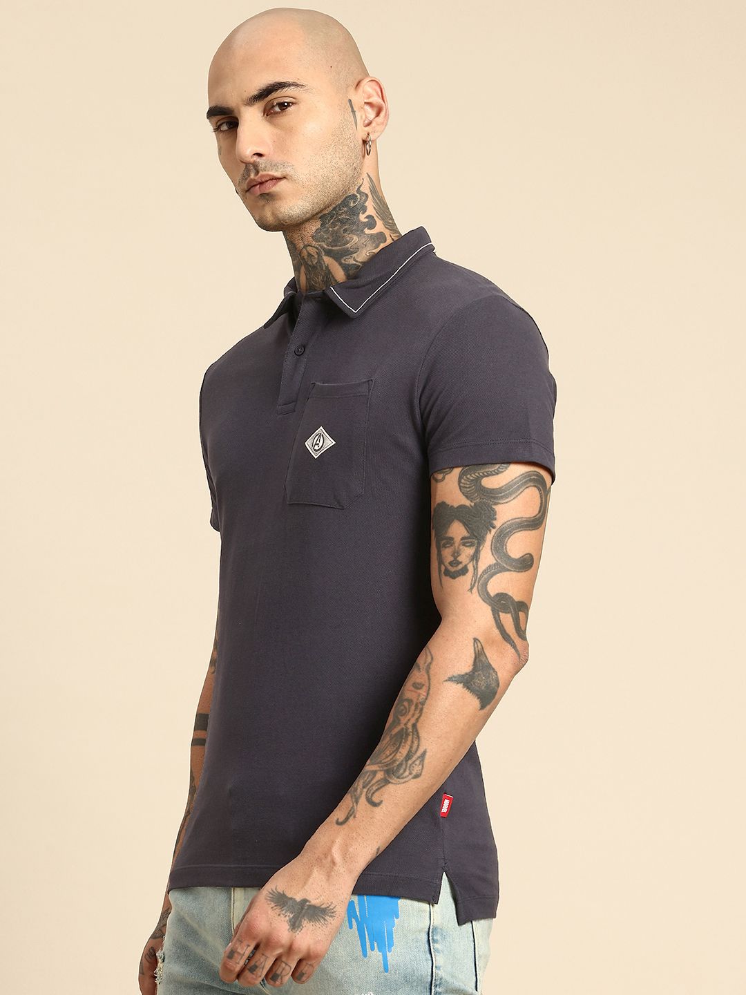 Being Human Pure Cotton Iron Man Printed Pocket T-shirt