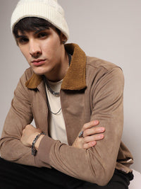 Kampus Sutra Windcheater Faux Fur Trim Cotton Bomber Jacket