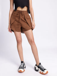 DressBerry Women The Layered Look Tie-Up Shorts
