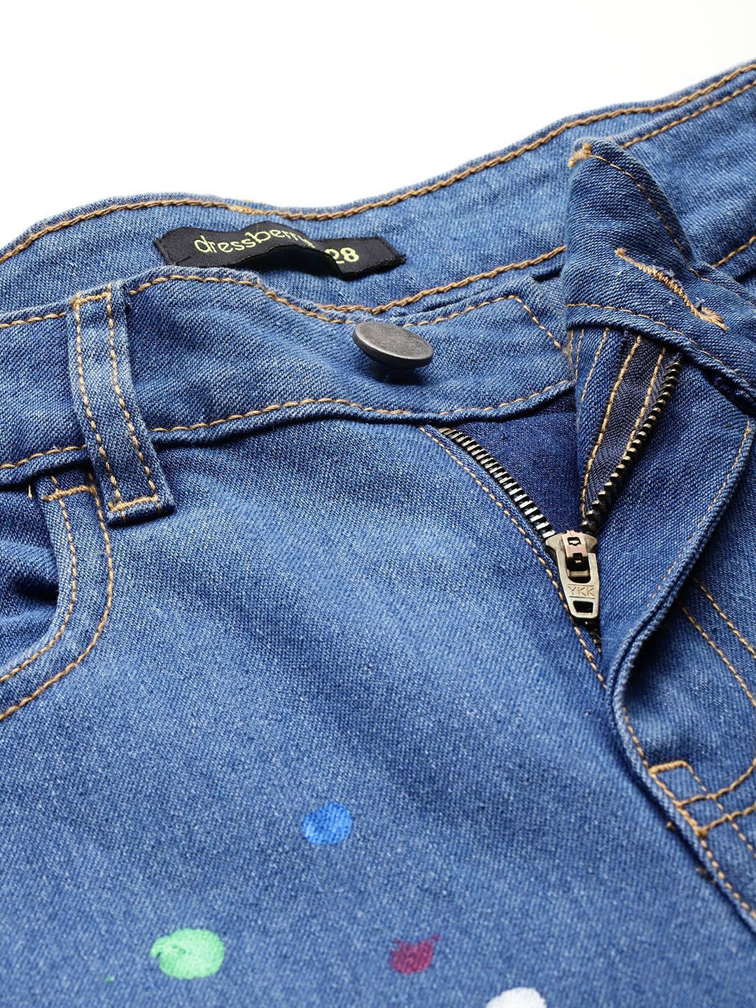 DressBerry Women Slim Flared Stretchable Jeans