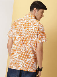Thomas Scott Printed Smart Slim Fit Opaque Casual Shirt