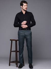 Raymond Men Checked Slim Fit Formal Trousers