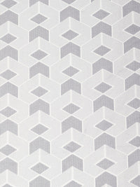 KLOTTHE Grey Geometric Fitted 300 TC King Fine Bedsheet with 2 Pillow Covers-250X225 cm