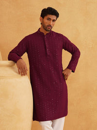 SOJANYA Geometric Embroidered Pure Cotton Straight Kurta