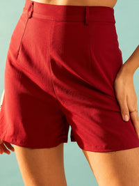 Berrylush  Halter Neck Top Long Sleeve Top & Shirt and Shorts