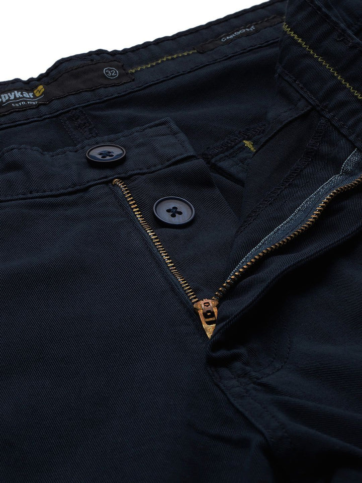 SPYKAR Men Regular Fit Pure Cotton Cargos Style Chinos