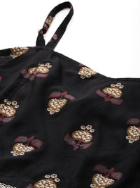 Anouk Printed Ready to Wear Lehenga & Smocked Blouse With Dupatta