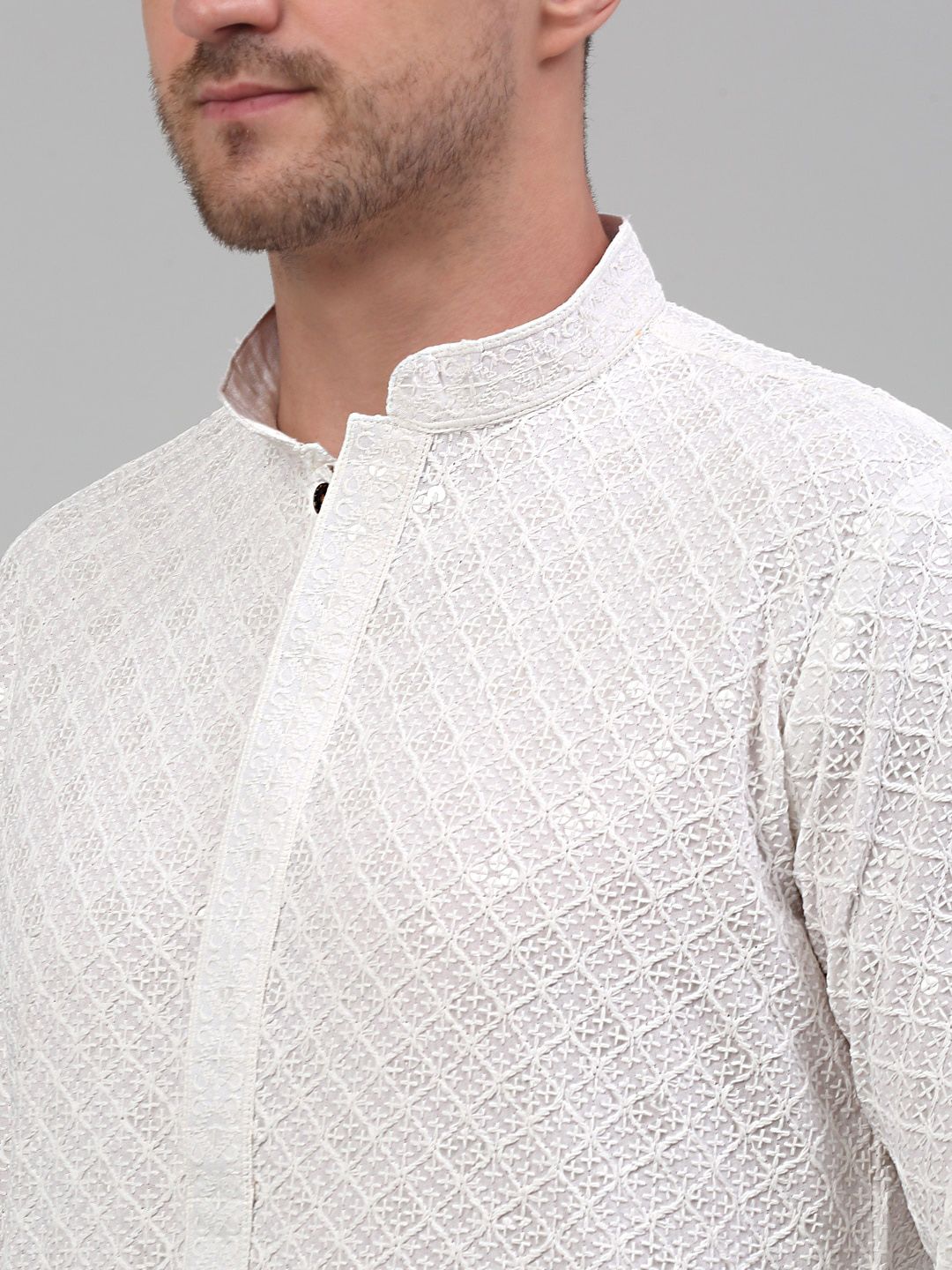 Jompers Seqined Embroidered Kurta with Pyjamas