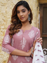 KALINI Ethnic Motifs Printed Kurta with Trousers & Dupatta