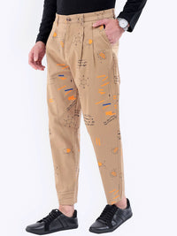 The Indian Garage Co Abstract Printed Cotton Loose Fit Trouser