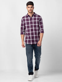 SPYKAR Men Slim Fit Tartan Checked Casual Shirt