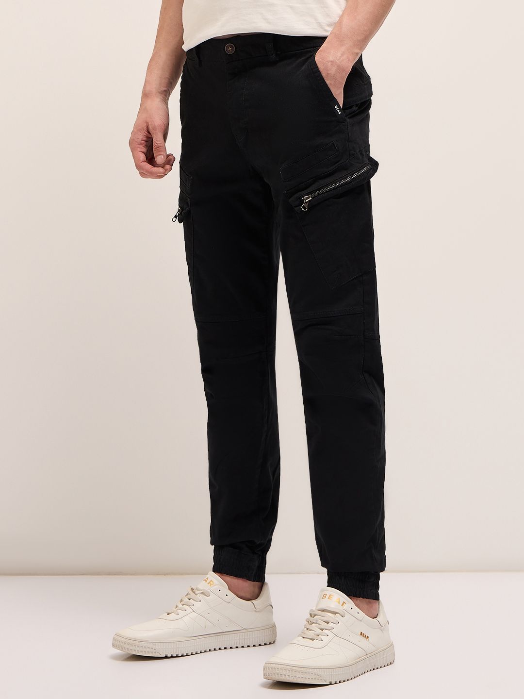 THE BEAR HOUSE Men's Cotton Slim Fit Cargos