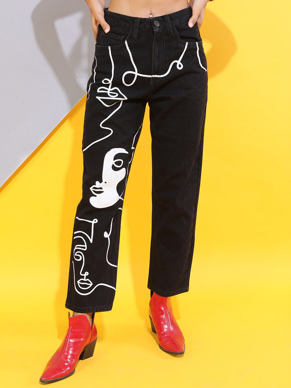 Tokyo Talkies Women Pure Cotton Wide Leg Clean Look Jeans