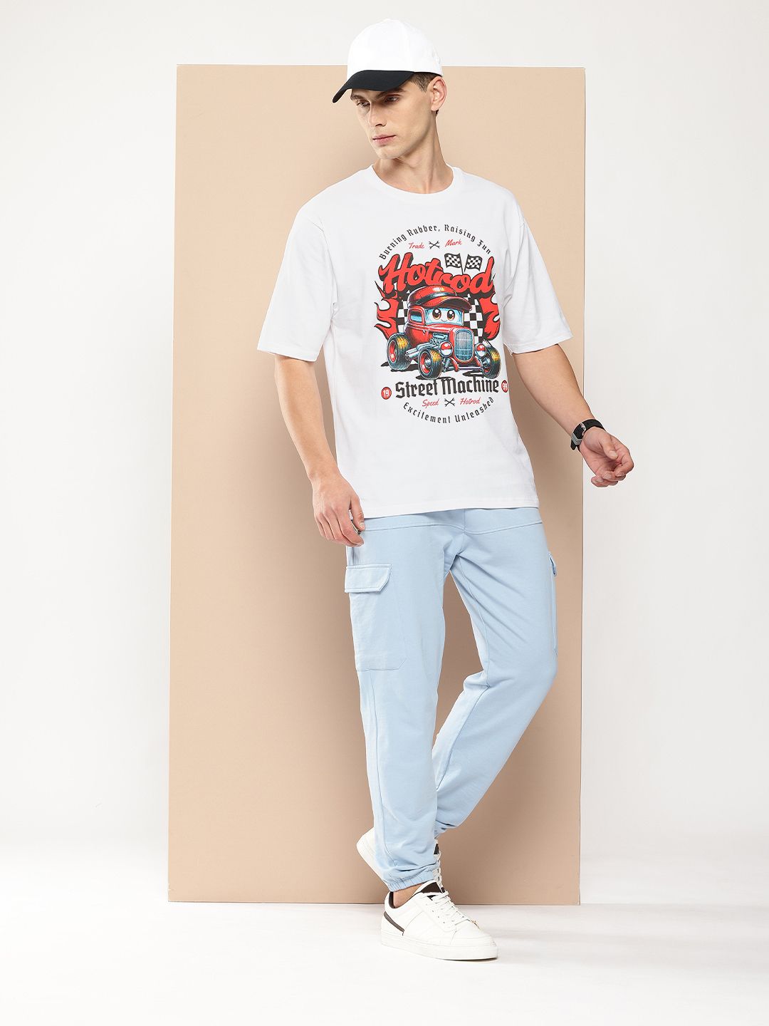 Difference of Opinion Men Graphic Printed Oversized T-shirt