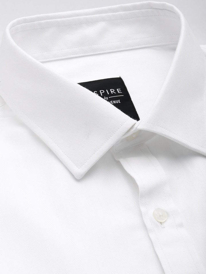 Park Avenue Self Vertical Striped Slim Fit Formal Shirt