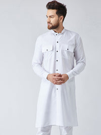 SOJANYA Lelaki Putih Solid Pathani Kurta