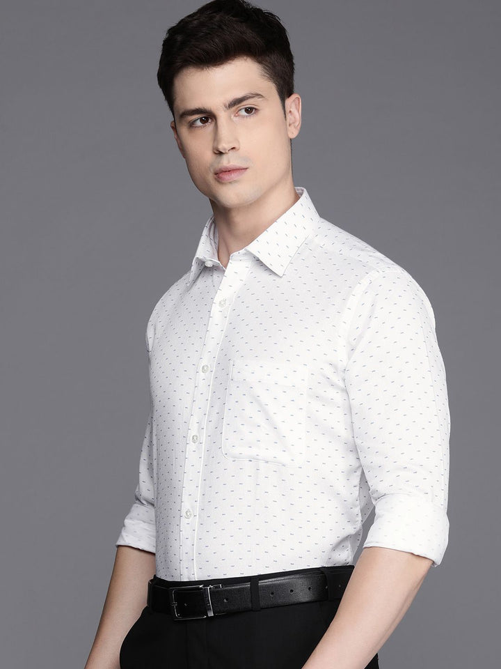Raymond Slim Fit Printed Pure Cotton Formal Shirt