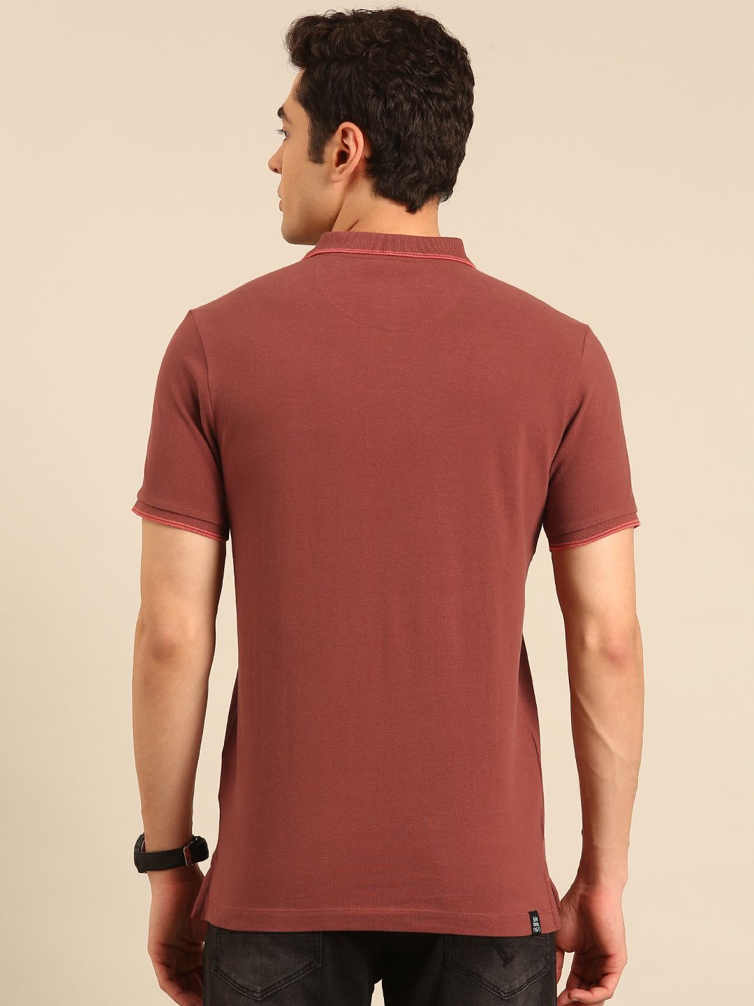 Being Human Polo Collar Pure Cotton T-shirt with Welt Pocket