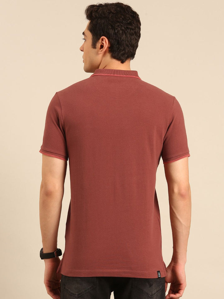 Being Human Polo Collar Pure Cotton T-shirt with Welt Pocket