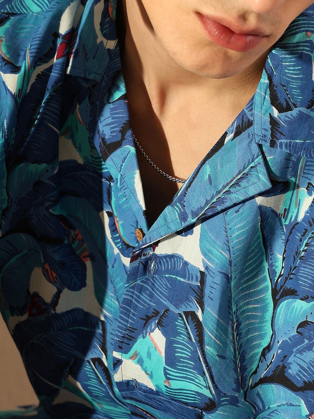 DENNISON Leaf Printed Oversized Shirt