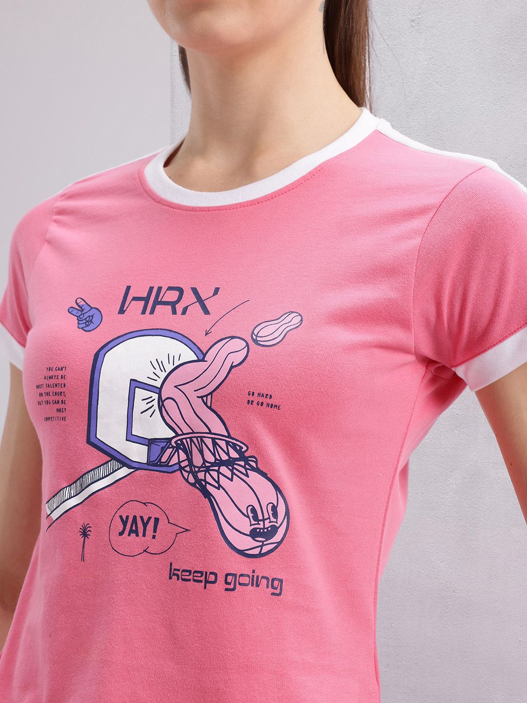 HRX by Hrithik Roshan Lifestyle Graphic Printed Crop T-shirt