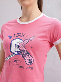 HRX by Hrithik Roshan Lifestyle Graphic Printed Crop T-shirt