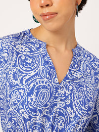 DressBerry Vintage Vibes Paisley Print Fit & Flare Dress