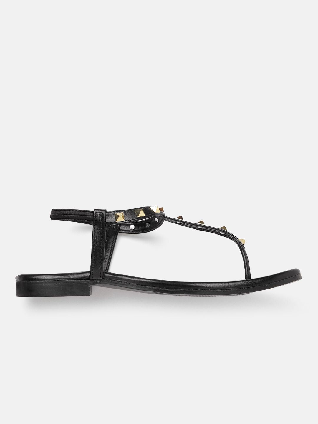 Lino Perros Women Studded T-Strap Flats