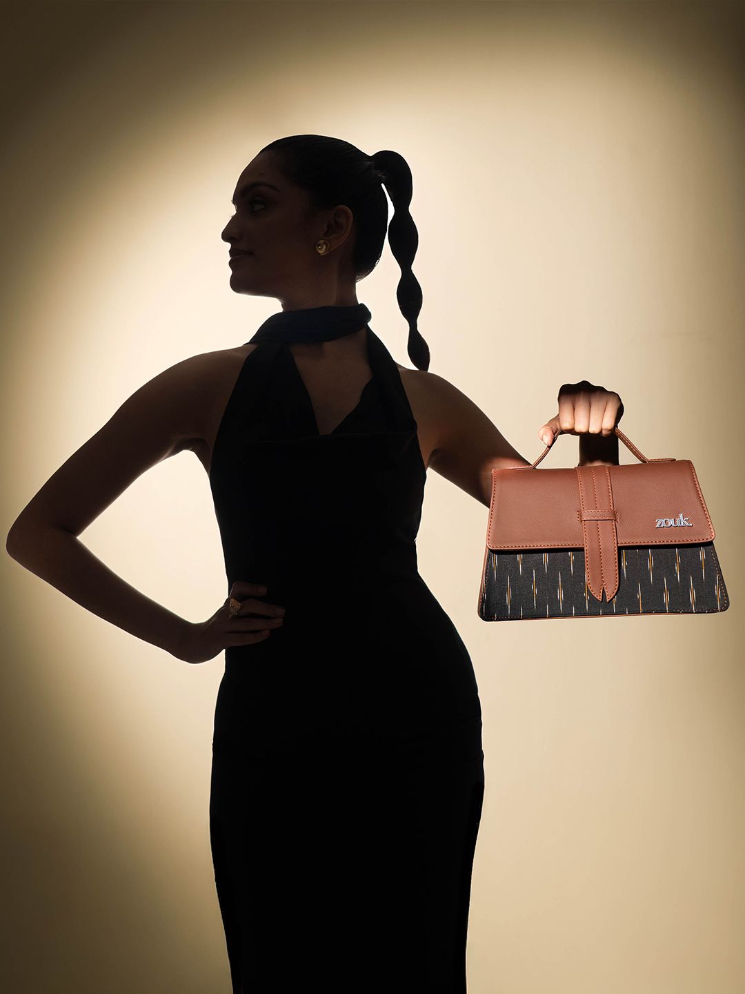 ZOUK Kriti Sanon - Ikat GreRe Iconic Evening Structured Satchel
