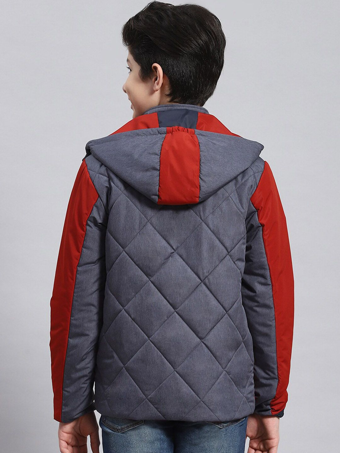 Monte Carlo Boys Lightweight Colourblocked Hooded Padded Jacket