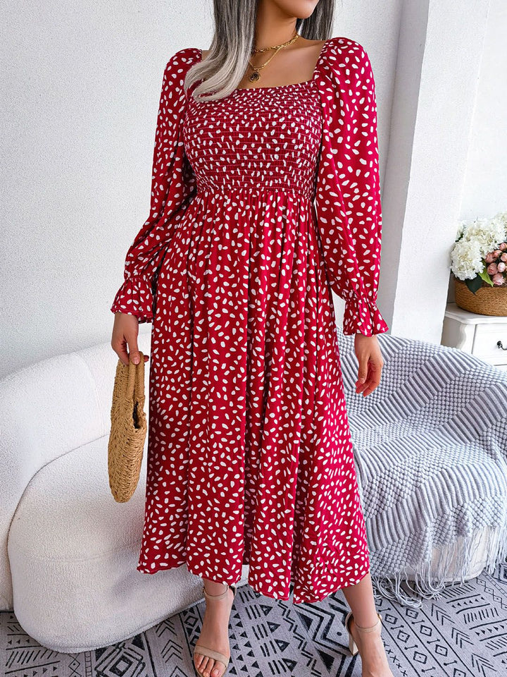 all about you Polka Dot Print Fit & Flare Dress