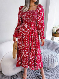 all about you Polka Dot Print Fit & Flare Dress