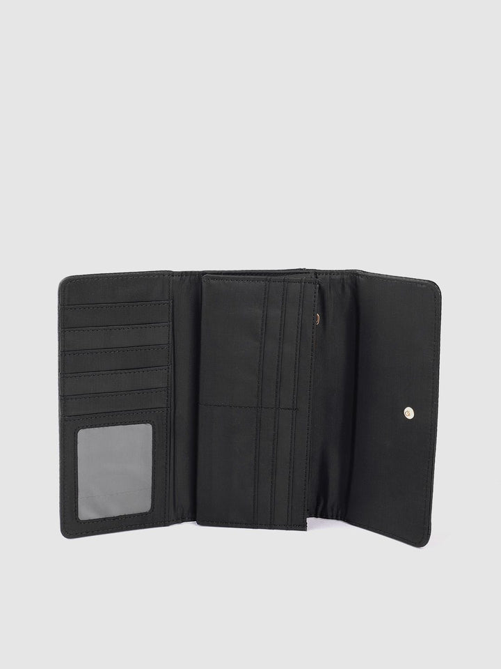 Lino Perros Women Laser Cut Detail Three Fold Wallet