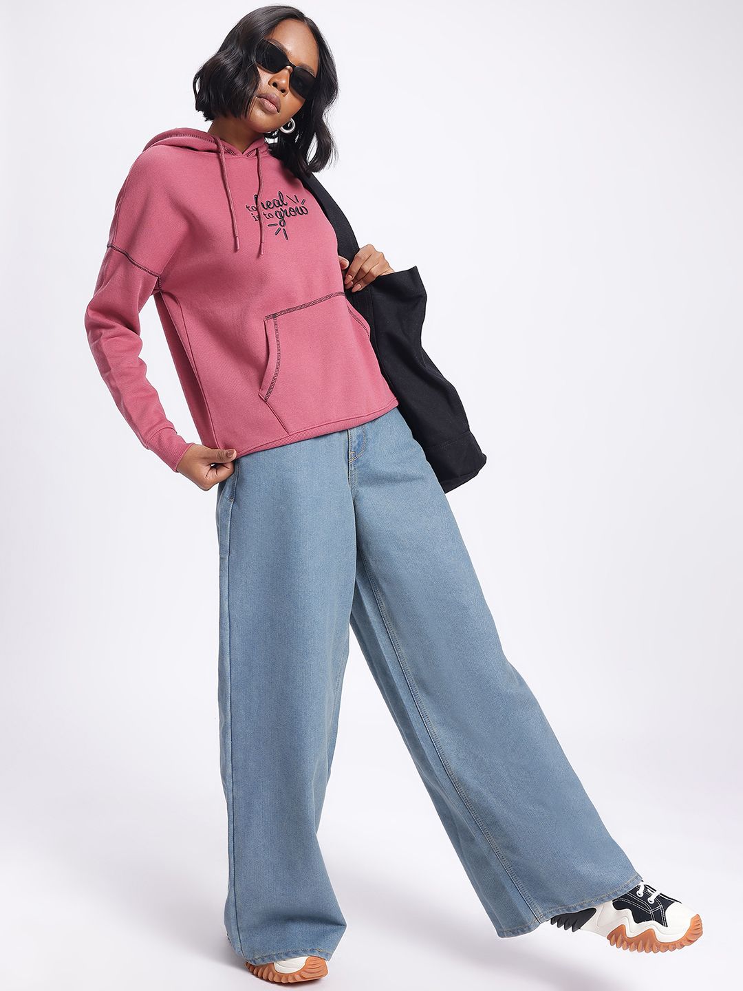 DressBerry Street Luxe Printed Relaxed Fit Sweatshirt