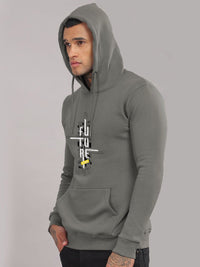 ADRO Men Cotton Graphic Printed Long Sleeves Hooded Sweatshirt
