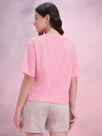 DressBerry Drop-Shoulder Sleeves Relaxed Fit T-shirt