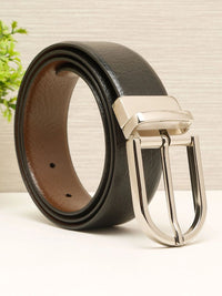 Teakwood Leathers Men Textured Leather Reversible Belt