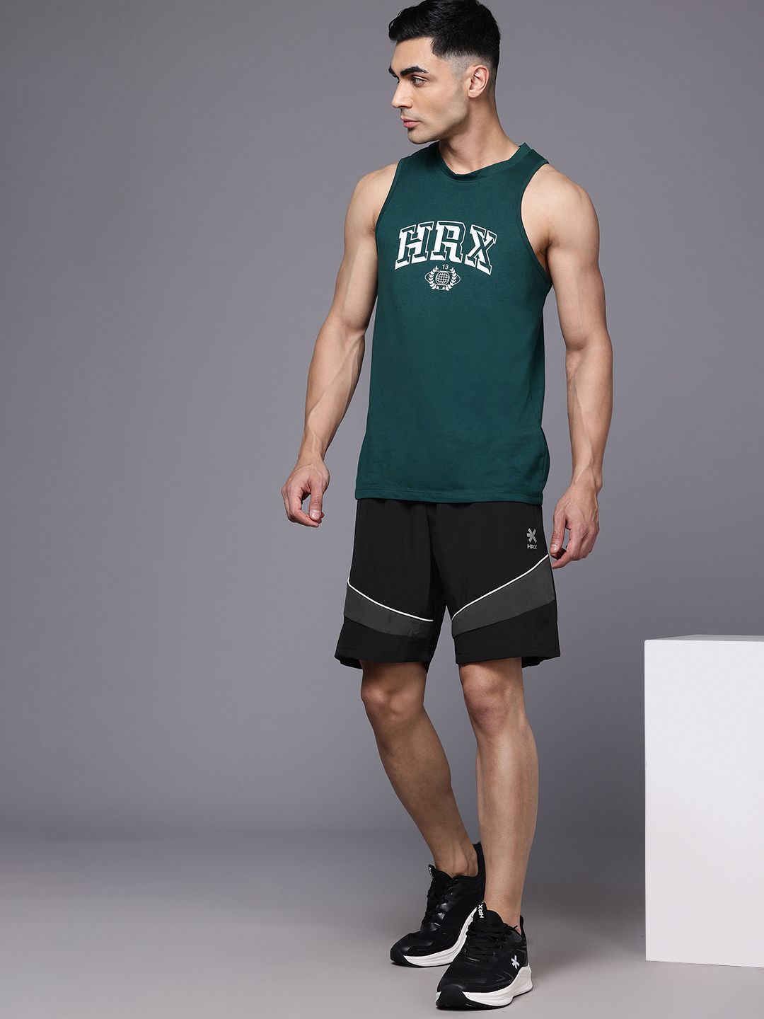 HRX by Hrithik Roshan Men Striped Detail Sports Shorts
