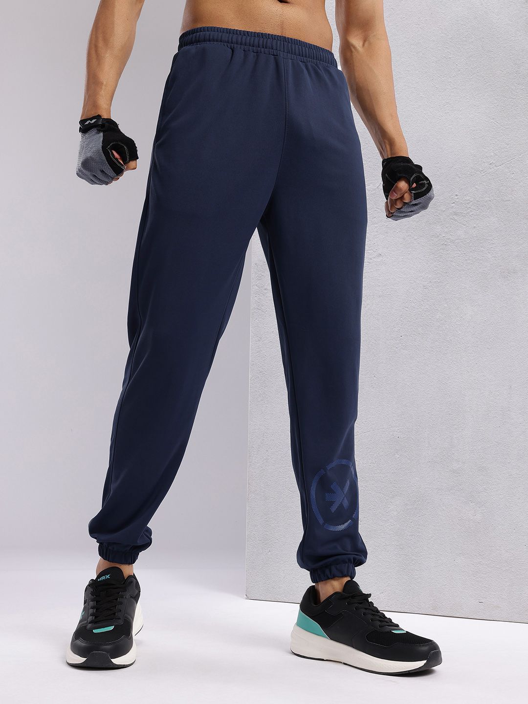 HRX by Hrithik Roshan Men Brand Logo Printed Rapid-Dry Training Joggers