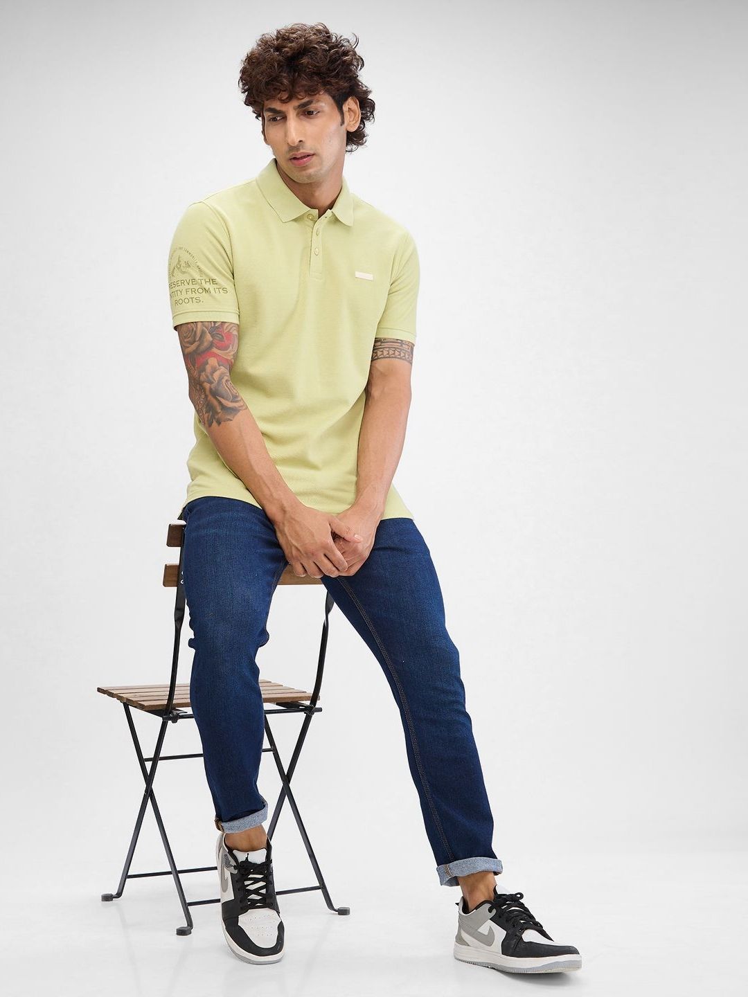 SPYKAR Men Polo Collar Solid Slim Fit T-shirt