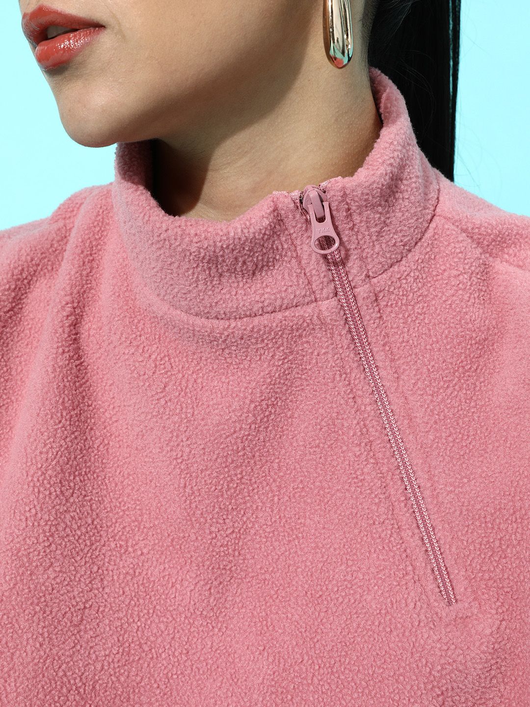 STREET 9 Women Pretty Pink Solid Cropped Top